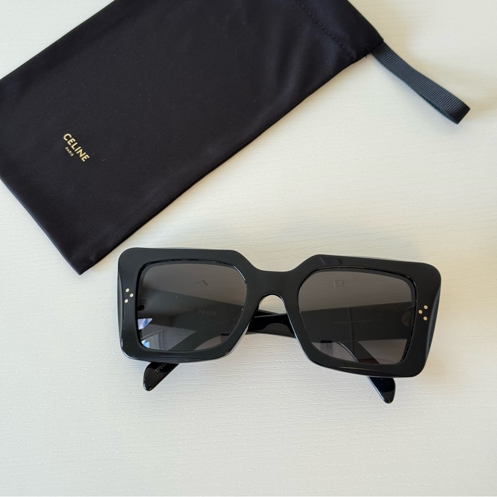 New! Celine Black Sunglasses CL40156U 01A, Authentic - Picture 3 of 8